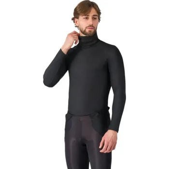 cyklistický dres CASTELLI Cyklistické triko s dlouhým rukávem - FLANDERS 2 HIGH NECK WARMER - černá L
