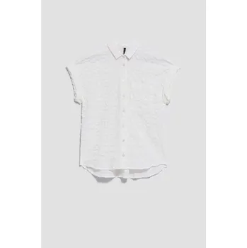 Dámská košile DÁMSKÁ KOŠILE L-KO-4022 BÍLÁ Moodo bílá | šedá 2239625