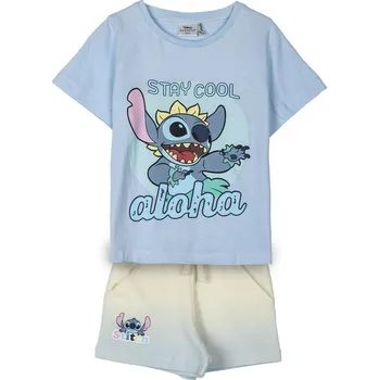 Kojenecká souprava KOMPLET TRIČKO A KRAŤASY STITCH Cer 2900002047 sv. modrý Velikost: 110