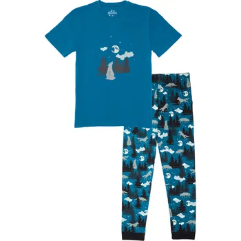 Pánské pyžamo Veselé pánské pyžamo Vlk a měsíc