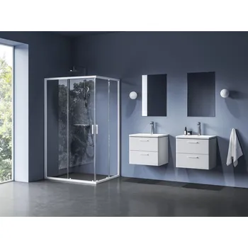 Sprchové dveře Ravak Blix II sprchové dveře 100 cm posuvné bílá matný/průhledné sklo 1XMA0E00Z1