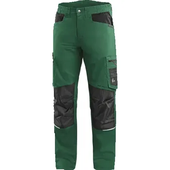 montérky CANIS Pánské kalhoty CXS SOLIS FLEX, zeleno-černé, Barva zeleno-čierna, Velikost 50