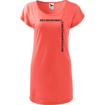 Dámské tričko DOBRÝ TRIKO Dámské tričko/šaty Demence Velikost: L, Barva: Korálová