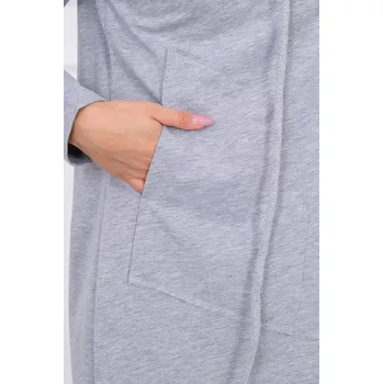 Dámská mikina Volná pláštěnka s kapucí šedá UNI