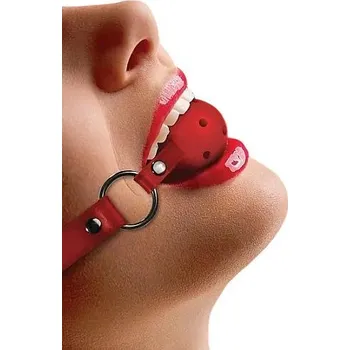 Roubík Ouch! Gag Ball Prodyšný roubík - červený