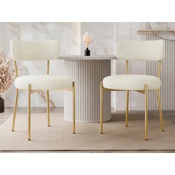 Set 2 ks čalouněných židlí Archie DC-1176/GL, Barva: Krémová - AT02 MIRJAN 5903211416170