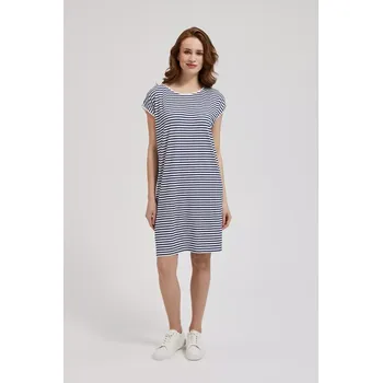 Dámské šaty Dámské volnočasové šaty MOODO - modrá/bílá Moodo modrá | bílá | šedá 2821778