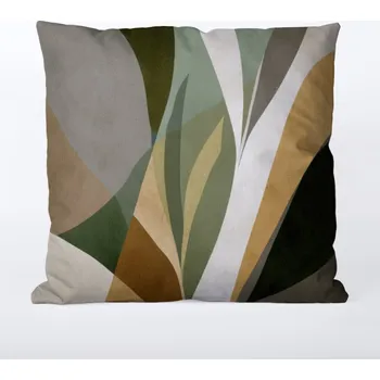 Povlak na polštář 45x45 nepromokavý polyester hnědý abstrakt 1