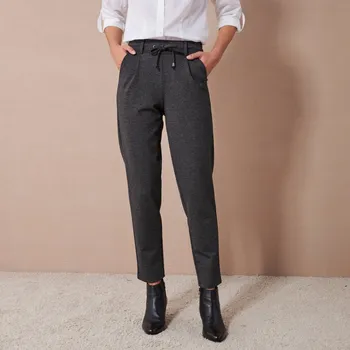 Chino kalhoty z úpletu Milano antracitový melír 46