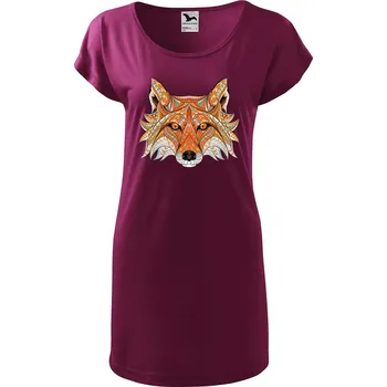 Dámské tričko DOBRÝ TRIKO Dámské tričko/šaty Hlava lišky Velikost: 2XL, Barva: Fuksiová