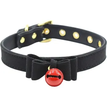 BDSM obojek BASIC X JingleBell obojek s rolničkou černý