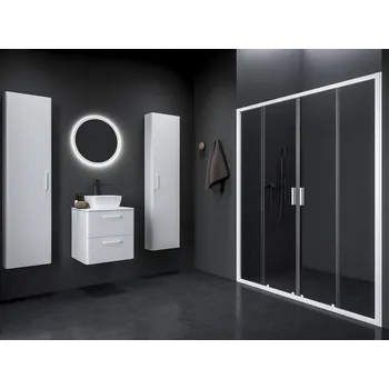 Sprchové dveře Ravak Blix II sprchové dveře 200 cm posuvné bílá matný/průhledné sklo 0YMK0E00Z1