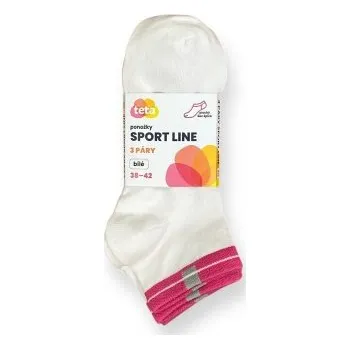 Pánské ponožky TETA SPORT LINE Bavlněné ponožky 3PACK bílá 35-37
