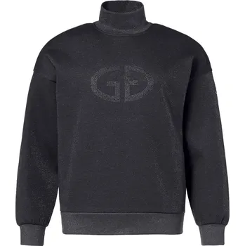 Cyklistické kalhoty Dámská mikina Goldbergh Sizzle Turtle Neck Sweater Black Lurex Melange