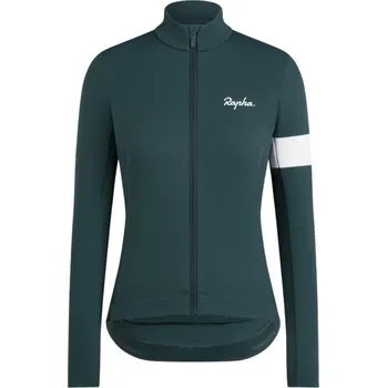 Cyklistická bunda Dámská bunda RAPHA Core Winter Women Forest Green/White - XL