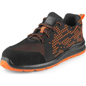 Pracovní obuv CANIS Polobotka s ocelovou špicí CRES S1, černo-oranžová, CXS TEXLINE, Barva čierno-oranžová, Velikost 42