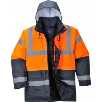 PORTWEST Pánská reflexní bunda S467 Hi-Vis, zimní, oranžovo-černá, Velikost S
