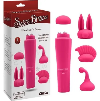 Vibrátor Chisa Sweet Breez Vibrátor na klitoris s nástavci