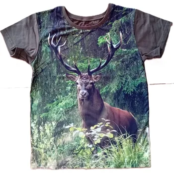 wadera Dětské tričko s potiskem vel. 98/104 Wadera vzor: Jelen v zeleni