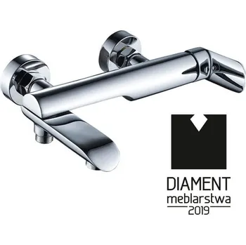 Laveo Alea - nástěnná vanová baterie s otočným výtokem, bez sprchové sady chromovaná