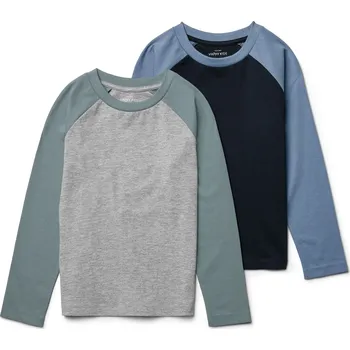 709173 - Tchibo - Dětská trika s dlouhým rukávem - pro ženy - vel. 146/152 - barva: modrá