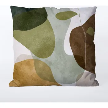 Povlak na polštář 45x45 nepromokavý polyester hnědý abstrakt 2