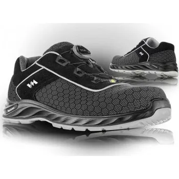 Pracovní obuv VM IMPORT Polobotka s kompozitovou špicí MINNEAPOLIS S3 BOA®, VM obuv, Barva čierno-biela, Velikost 36