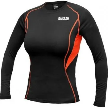 Dámské tričko CANIS Dámské funkční triko COMFORT, dl. rukáv, černo-oranžové (DOPRODEJ), Barva čierno-oranžová, Velikost XXL