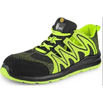 Pracovní obuv CANIS Polobotka OLIB S1P, černo-zelená, CXS TEXLINE, Barva čierno-zelená, Velikost 46