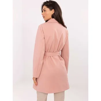 Dámský kabát Elegantní přechodný kabát v růžové IT-PL-