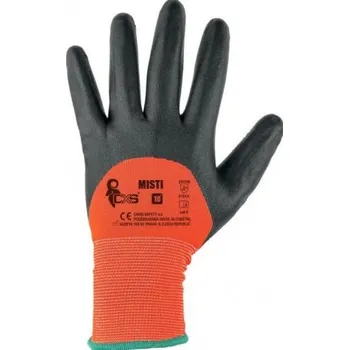 Pracovní rukavice CANIS Povrstvené rukavice Mist, oranžovo-šedé, Barva oranžovo-sivá, Velikost rukavic 8"