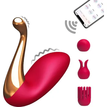 Vibrátor BASIC X The Swan vibrátor na klitoris červený