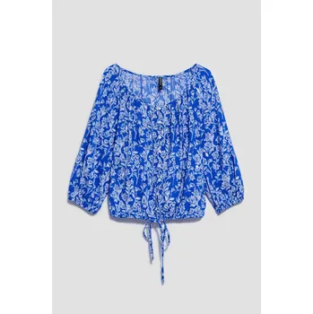 Dámská košile DÁMSKÁ KOŠILE L-KO-4021 MODRÁ Moodo modrá | bílá | světle modrá 2180946