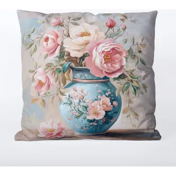 Povlak na polštář 45x45 nepromokavý polyester tyrkysová elegance