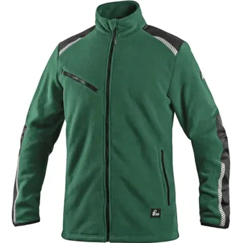 Pánská mikina CANIS Pánská fleecová mikina CXS 4ENVI SOLIS, zelená, Barva zeleno-čierna, Velikost XL