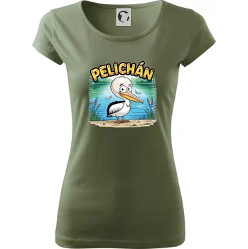 Dámské oblečení Pelichán - Dámské triko Pure - M ( Khaki )