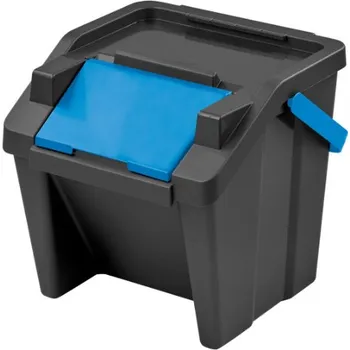Odpadkový koš Tontarelli Odpadkový koš s víkem a rukojetí stohovatelný MODA 30l modrá 8104703AB8 8104703AB8