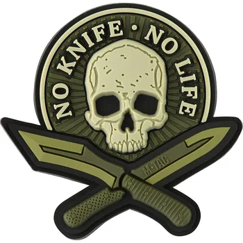 Nášivka Nášivka M-Tac No Knife No Life 3D - olivová