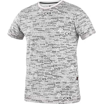 CANIS Pánské triko s krátkým rukávem DARREN CXS, bílé, Barva biela, Velikost M