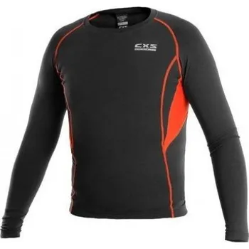 CANIS Dětské funkční triko COMFORT, kr. rukáv, černo-oranžové (DOPRODEJ), Barva čierno-oranžová, Velikost 160 cm