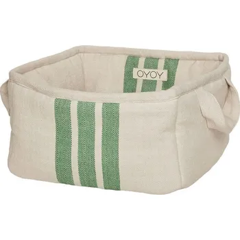 chlebník OYOY, Košík na pečivo Linu, 24 cm, béžovo-zelený - Formadore