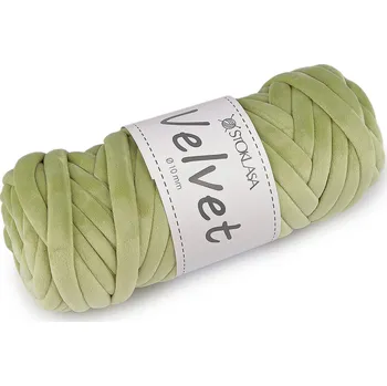 Příze Marshmallow silná Velvet Ø10 mm 500 g, barva 5 (107) zelená sv.