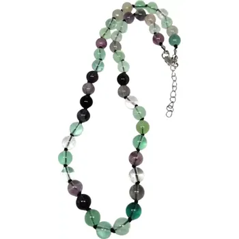 Náhrdelník Fluoritový náhrdelník s chir. ocelí 8 mm