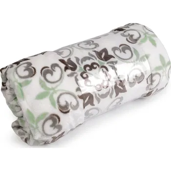 deka Deka fleece, prodloužená 160x220 cm, barva 3 bílá zelená