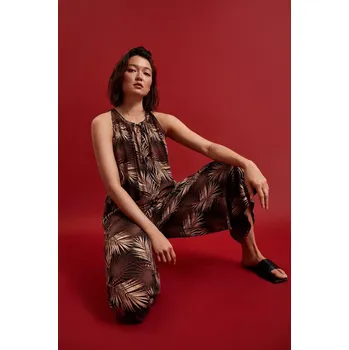 Dámská halenka MOODO - černá/hnědá Marisse černá | hnědá | krémová 2728464