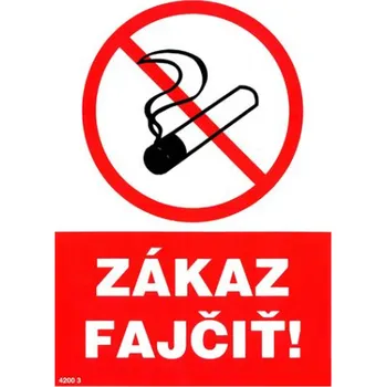Značení Nová práca, s.r.o. Bezpečnostní tabulka - Zákaz kouřit