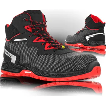 Pracovní obuv VM IMPORT Kotníčková obuv SACRAMENTO S3 ESD, černo-červená, Velikost 39