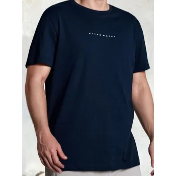 Sinsay - Bavlněné tričko s nápisem - námořnická modrá - 592EY-59X - 592EY-59X-XS