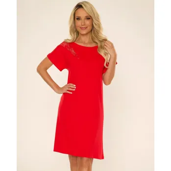 Dámská noční košile Košile De Lafense 737 Velar kr/r 3XL-4XL Černá 4XL