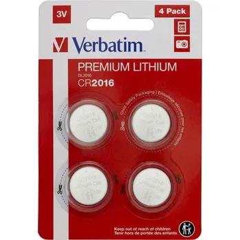 Článková baterie Lithiové CR2016 3V baterie PREMIUM 4ks/pack